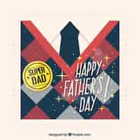 Free vector father's day card with rhombus jersey