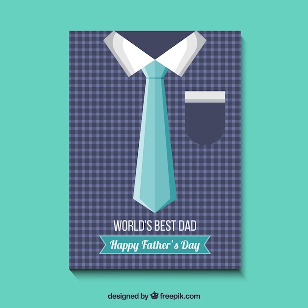 Father's day card with shirt and tie