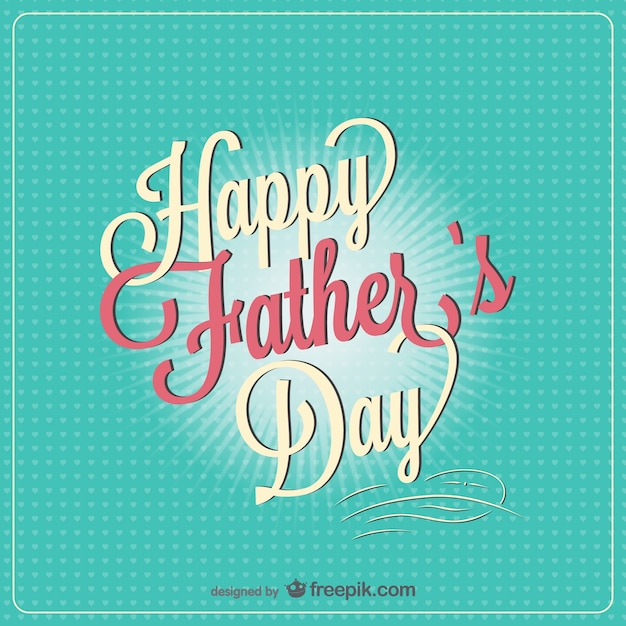 Free vector father's day card