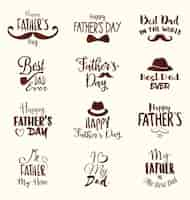 Free vector father's day designs collection