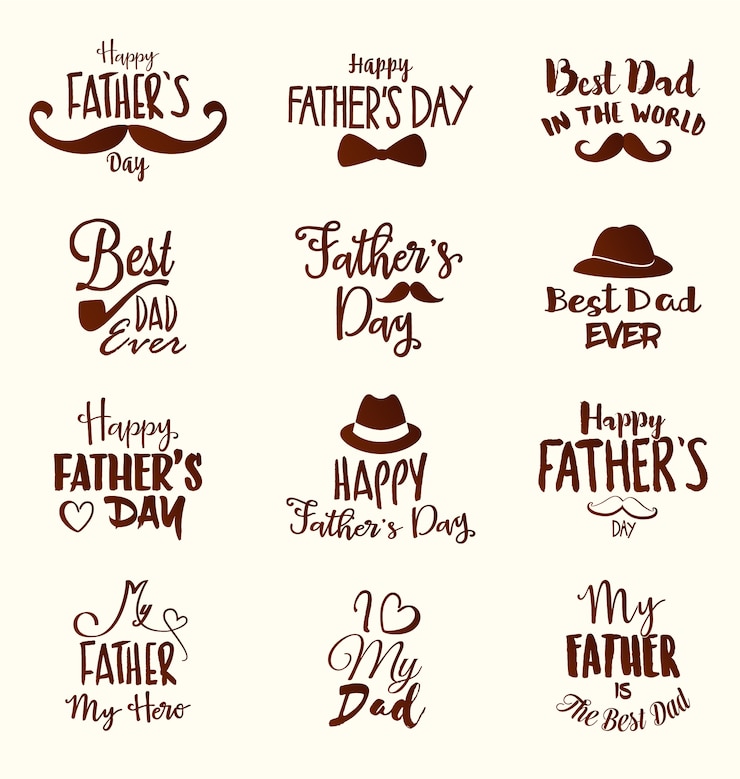 Free Vector father's day designs collection