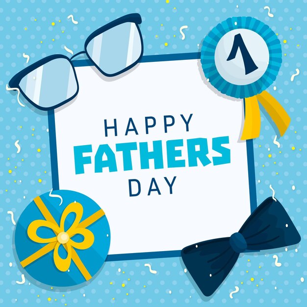 Father's day event flat design