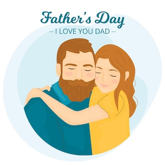 Father's day in flat design