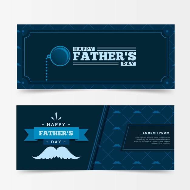 Father's day horizontal banners collection