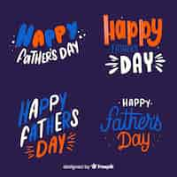 Free vector father's day label collection