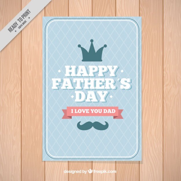 father's day poster with a crown