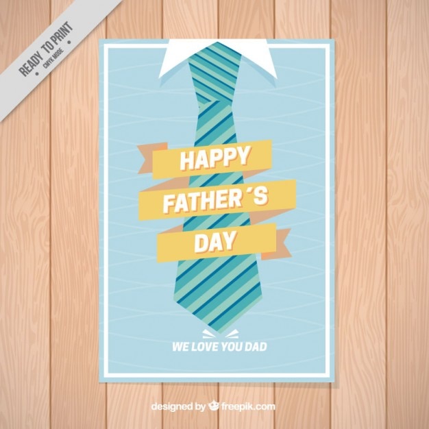 Free vector father's day poster with a tie