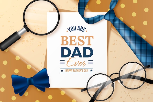 Free vector father's day realistic background