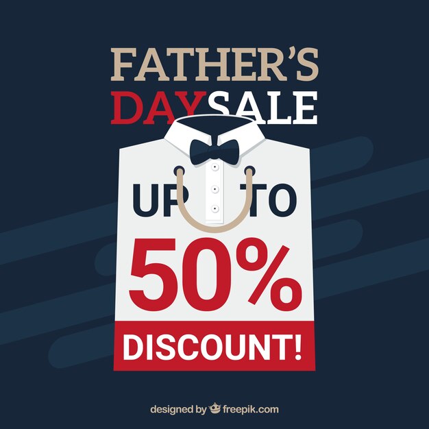 Father's day sale background with white shirt