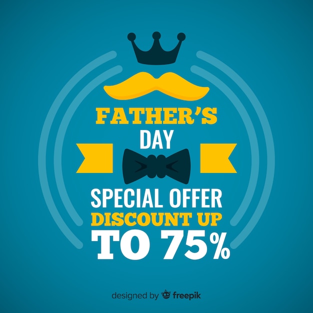 Free vector father's day sale background