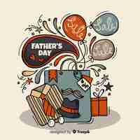 Free vector father's day sale background