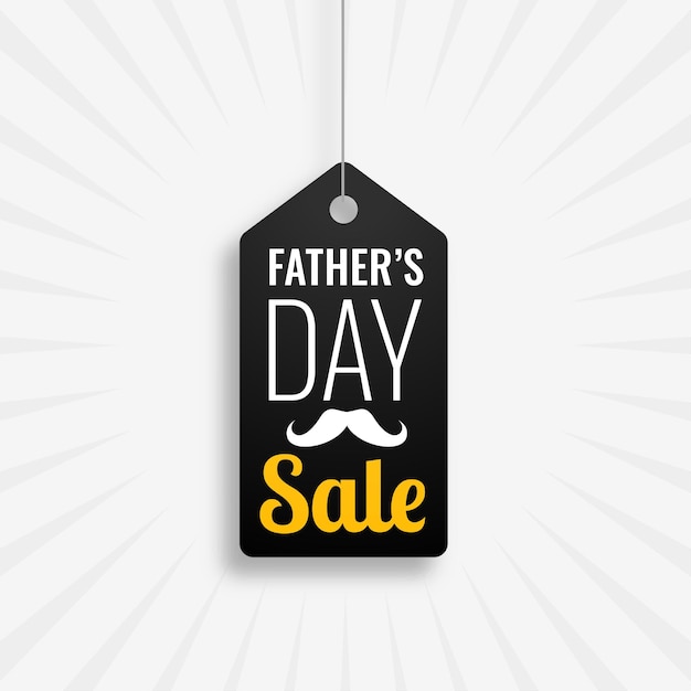 Free vector father's day sale tag design