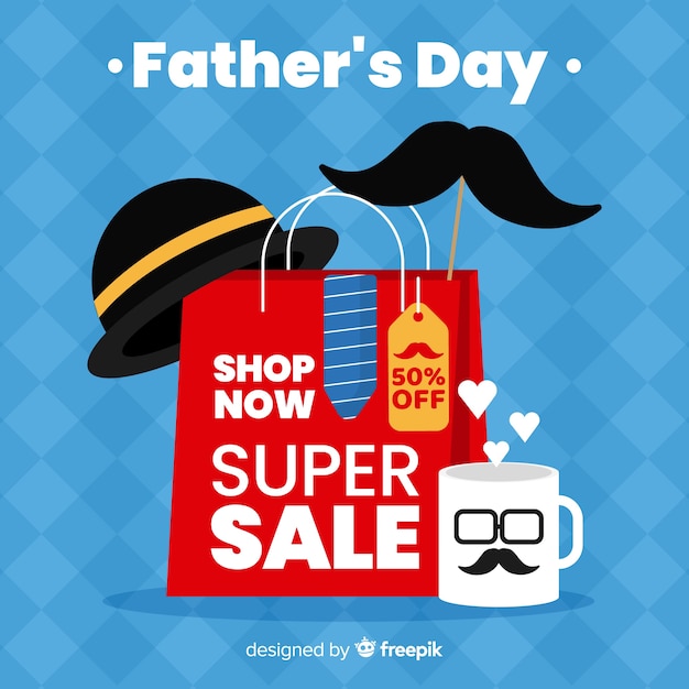Free vector father's day sales background
