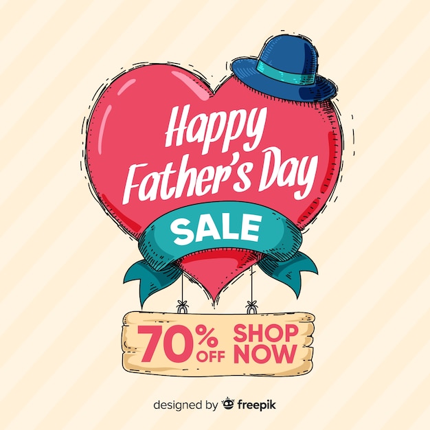Free vector father's day sales background