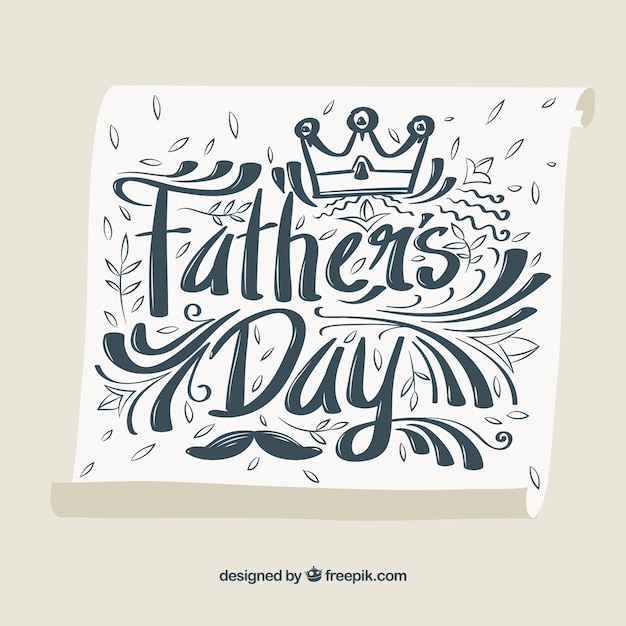 Бесплатное векторное изображение День отца старинные фон письменной форме