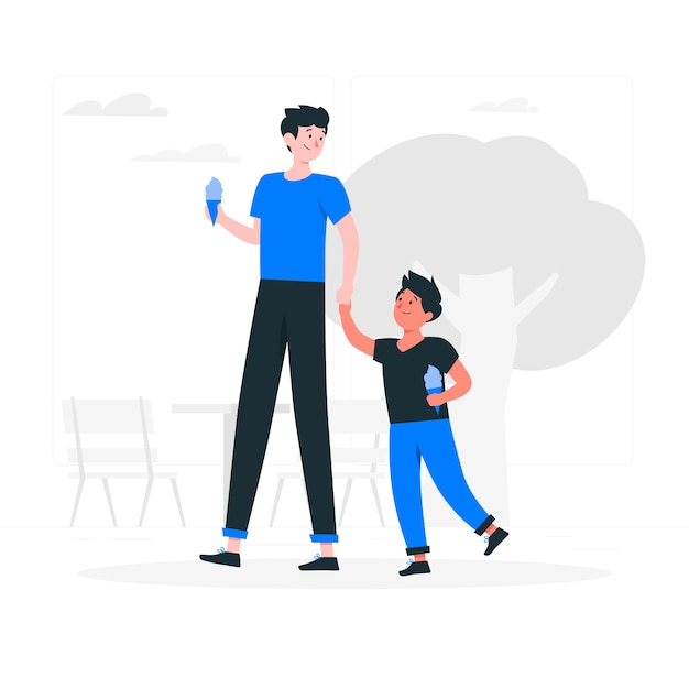 Free vector fatherhood concept illustration