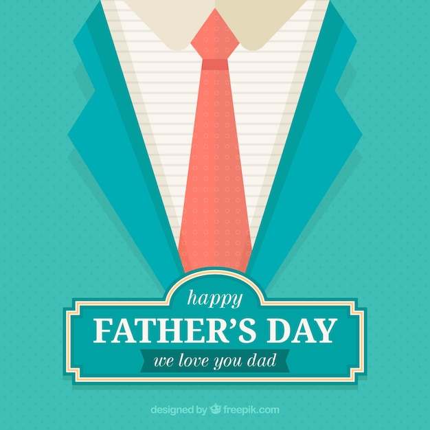 Free vector fathers day background with tie