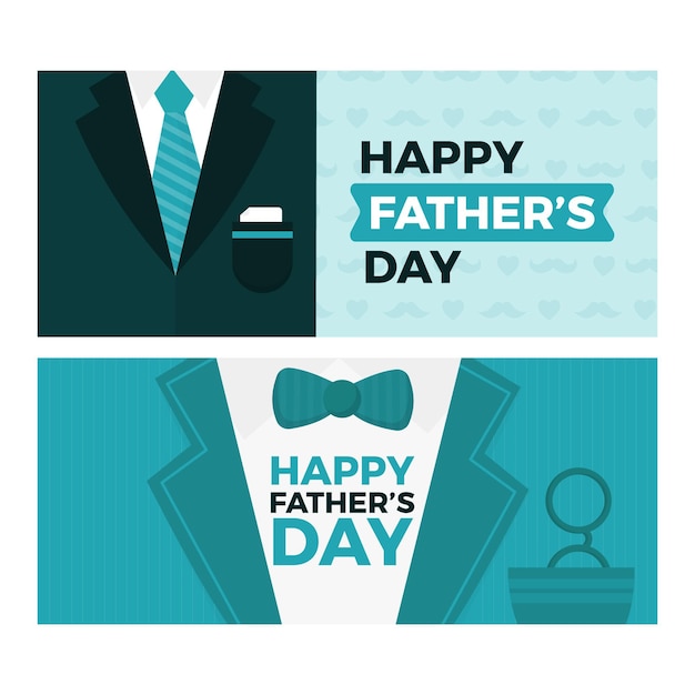 Fathers day banners template