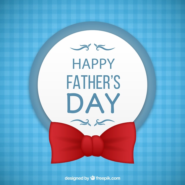 Free vector fathers day card with a bow tie