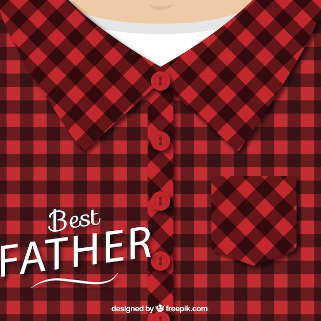 Fathers day design with checked shirt