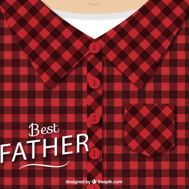 Fathers day design with checked shirt