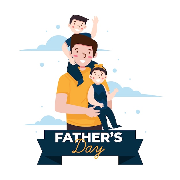 Free vector fathers day illustrated event