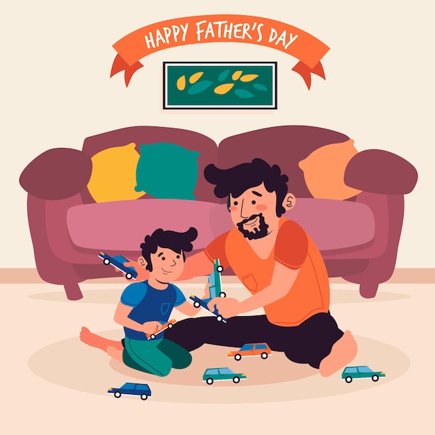 Fathers day illustrated