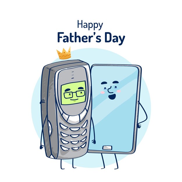 Fathers day illustration design