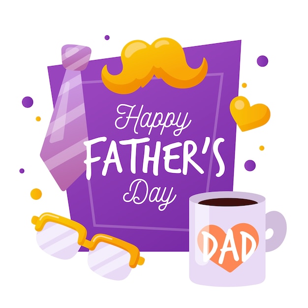 Fathers day illustration theme