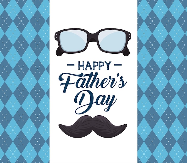 Free vector fathers day lettering card