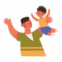 Free vector fathers day related icon isolated