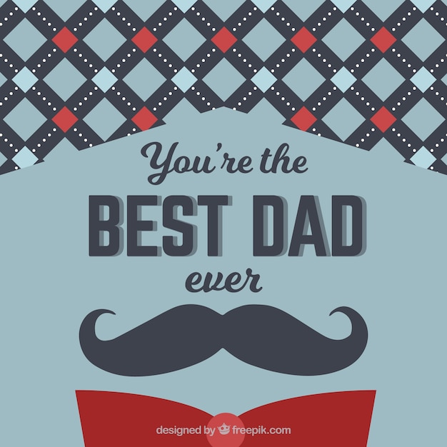 Free vector fathers day retro typographic greeting