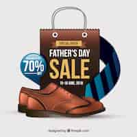 Free vector fathers day sale background with fashion