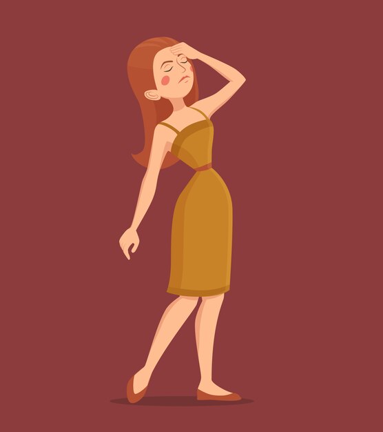 疲労女性イラスト