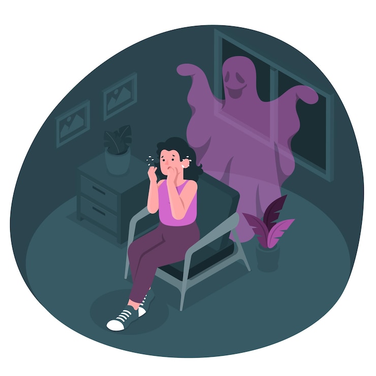 무료 Vector 공포 개념 그림