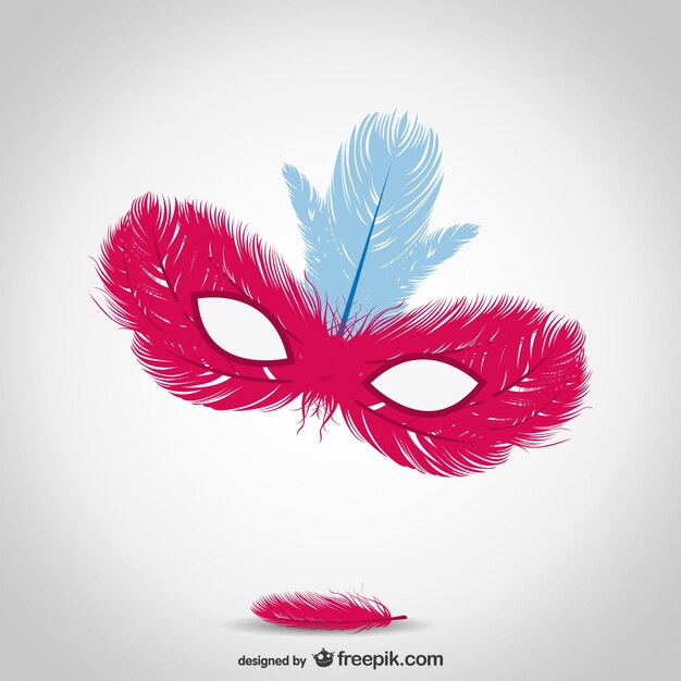 Feather carnival mask