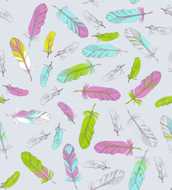 Free vector feather pattern