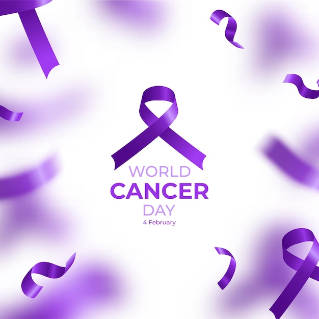 Free vector february 4 concept world cancer day