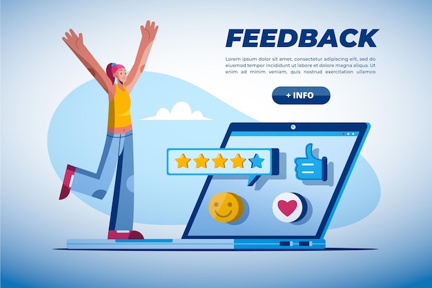 Vettore gratuito modello di concetto di feedback