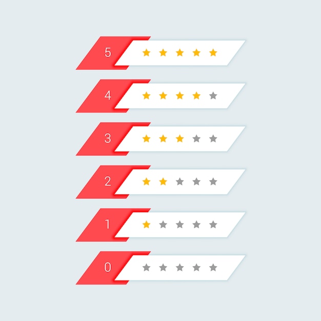 Free vector feedback star rating symbol design