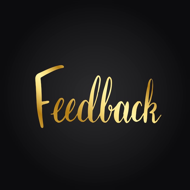 Free vector feedback typography wording style vector