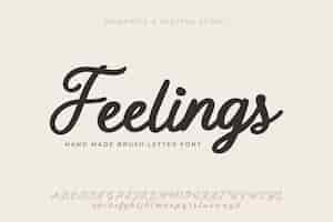 Free vector feelings stroke text effect