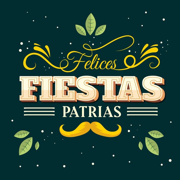 felices fiestas patrias concept