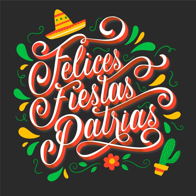 Felices Fiesta Patrias - надписи