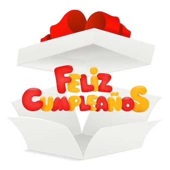 Feliz Cumpleanos 開かれたボックスとスペイン語のグリーティングカードのお誕生日おめでとう プレミアムベクター Feliz Cumpleanos 開かれたボックスとスペイン語のグリーティングカードのお誕生日おめでとう プレミアムベクター