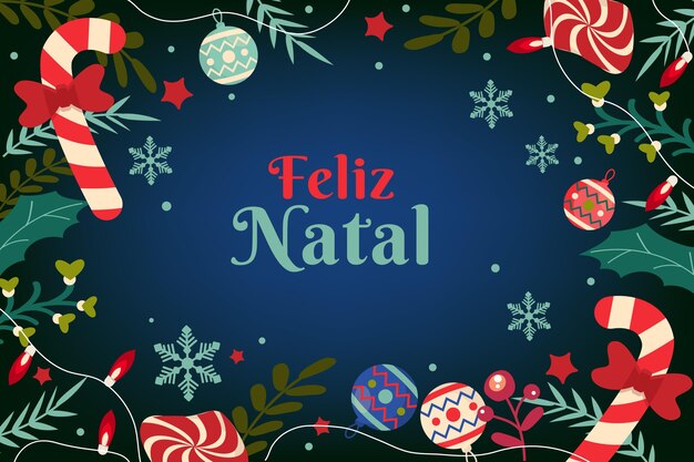 Feliz natal concept in flat design