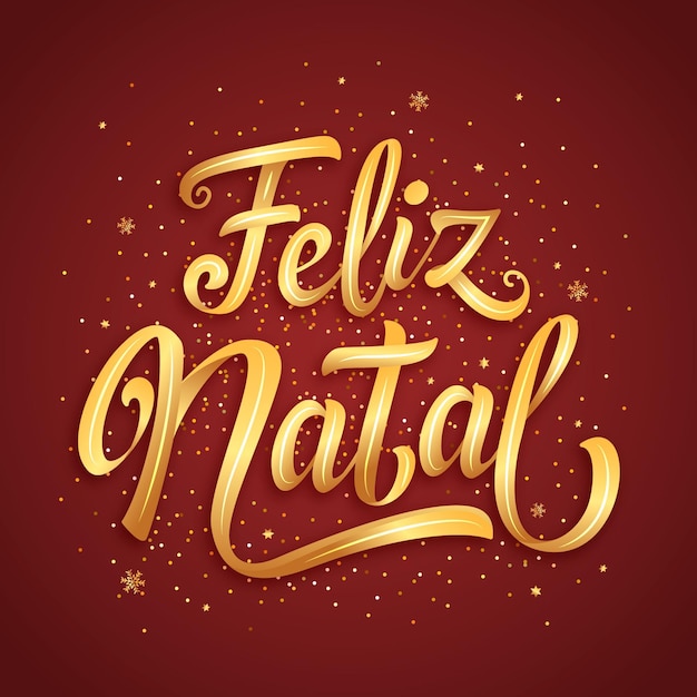 Feliz natal lettering concept