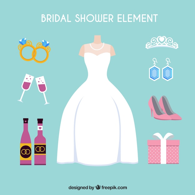 Vector Templates: Free Download of Female Wedding Accessories