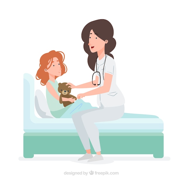 Женский врач, заботящийся о пациенте