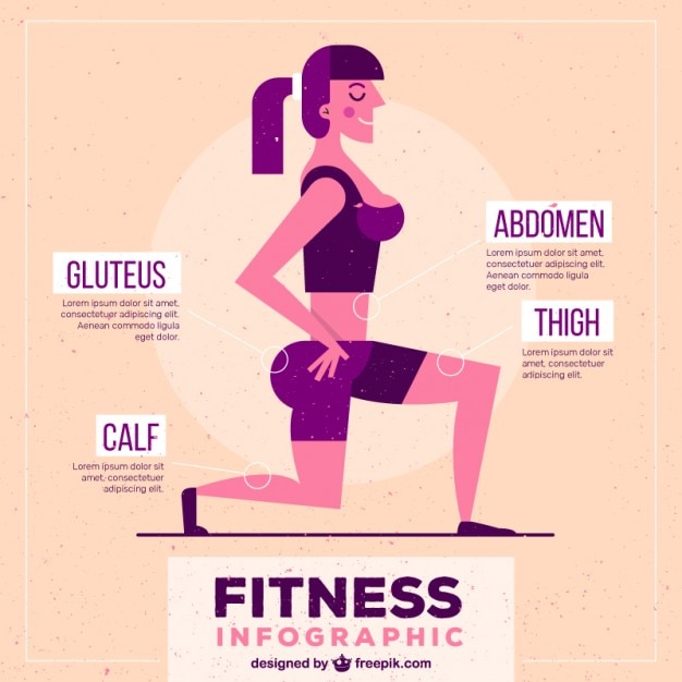 Free vector female fitness infographic